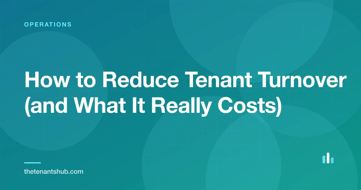 Illustration contrasting the cost stack of a tenant turnover against the smaller cost of retaining an existing tenant